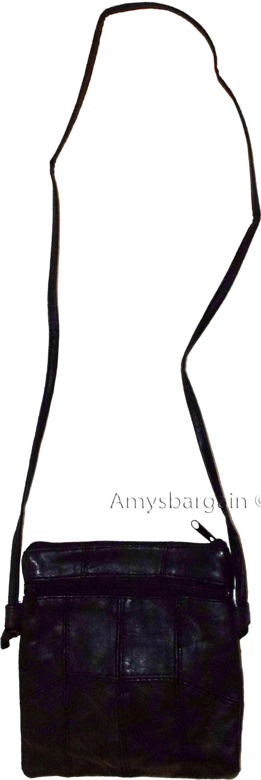 New black small handbag leather shoulder bag swing pouch passport bag Brand NWT* - Image 8