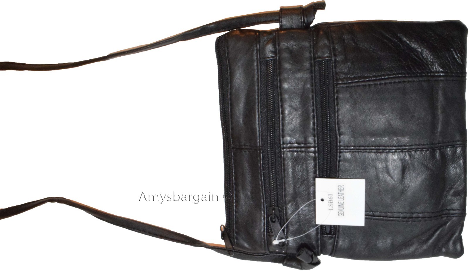 New black small handbag leather shoulder bag swing pouch passport bag Brand NWT* - Image 10