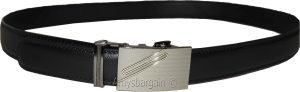 New men's black leather dress belt auto lock sliding buckle genuine leather belt - Image 9