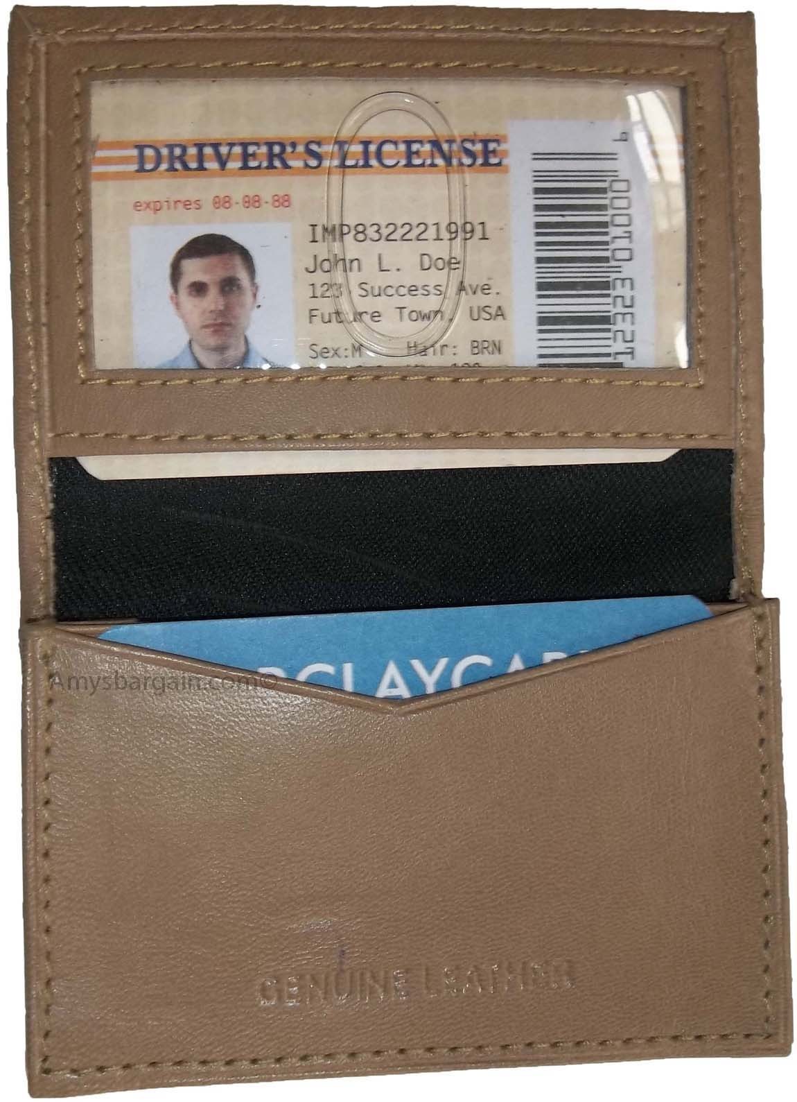 New women men's Leather Business Credit Card ID card Holder fifty cards case BN - Image 11