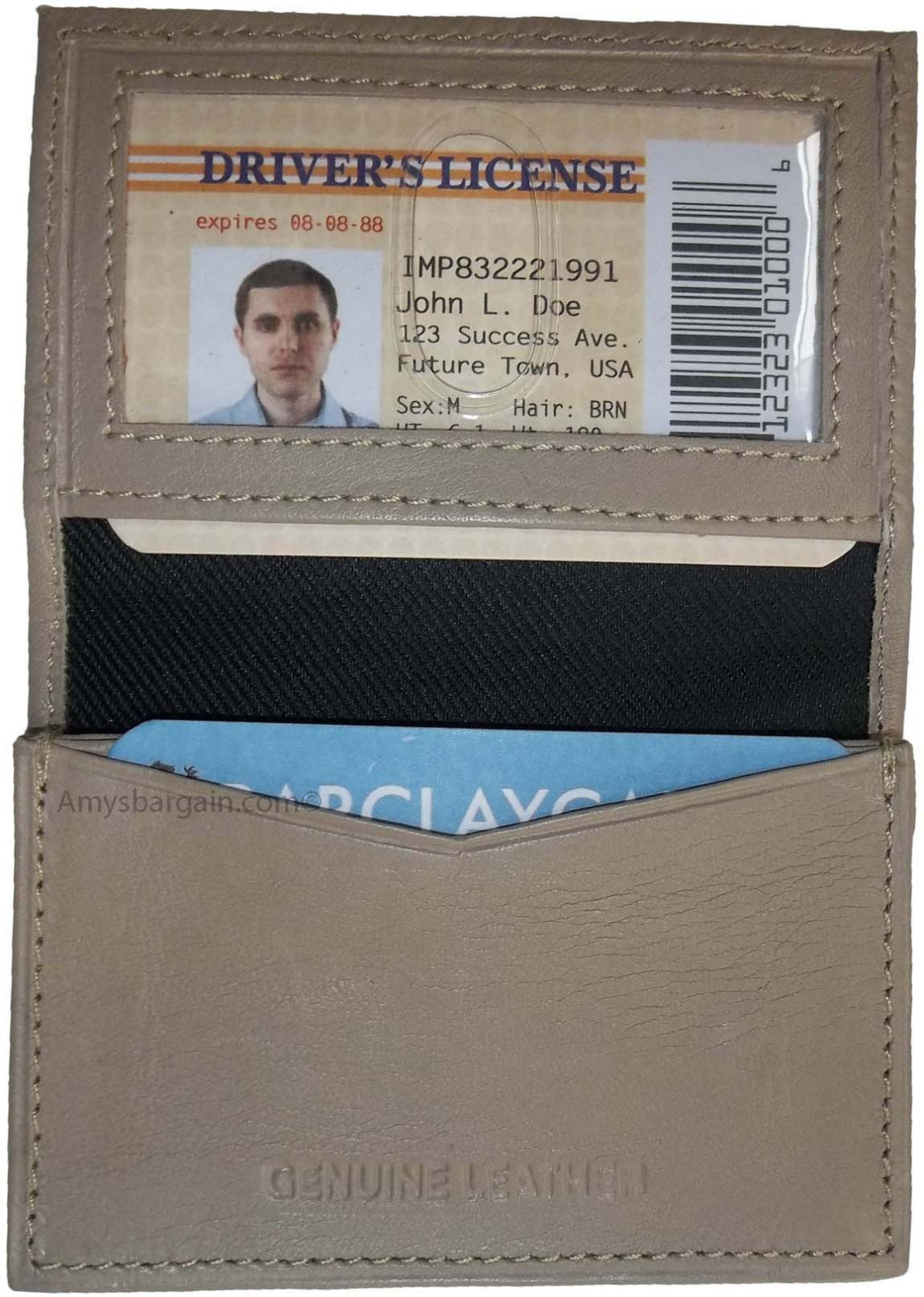 New women men's Leather Business Credit Card ID card Holder fifty cards case BN - Image 13