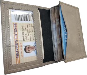 New women men's Leather Business Credit Card ID card Holder fifty cards case BN