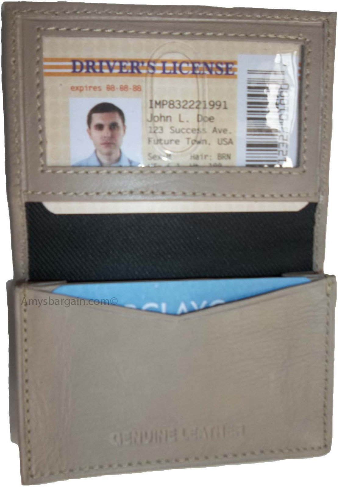 New women men's Leather Business Credit Card ID card Holder fifty cards case BN - Image 8
