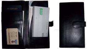 Organizer, Leather document case, passport ID airline ticket Credit card planner