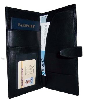 Organizer, Leather document case, passport ID airline ticket Credit card planner - Image 11
