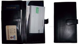 Organizer, Leather document case, passport ID airline ticket Credit card planner