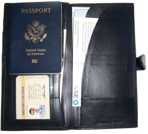 Organizer, Leather document case, passport ID airline ticket Credit card planner - Image 10