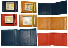 RFID Men's wallet, Genuine leather wallet, Bi-fold wallet 8 credit card Photo ID