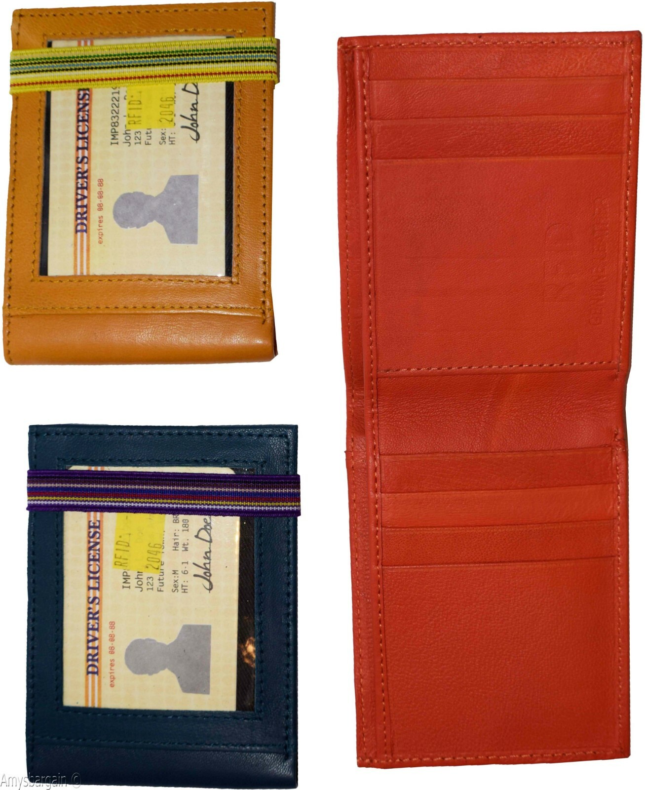 RFID Men's wallet, Genuine leather wallet, Bi-fold wallet 8 credit card Photo ID - Image 5