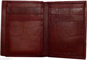 RFID card case leather business credit card id genuine leather 40 card holder - Image 6