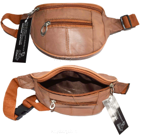 Small leather waist pouch waist bag leather bag fanny pack up to 38 adjustable