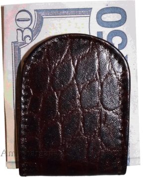 Money clip, Crocodile skin printed leather money clip currency holder Brand new - Image 15