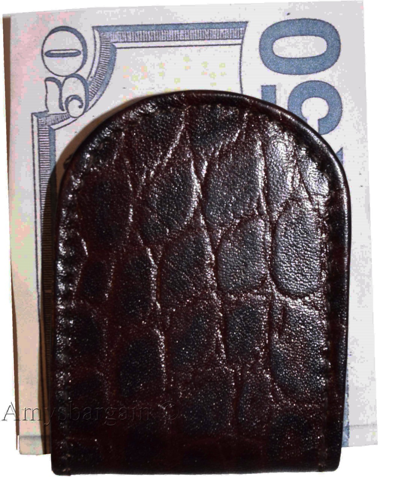 Money clip, Crocodile skin printed leather money clip currency holder Brand new - Image 15
