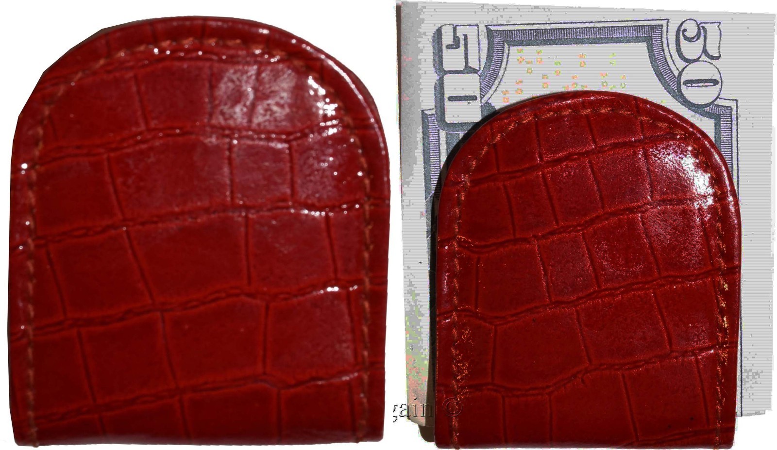 Money clip, Crocodile skin printed leather money clip currency holder Brand new - Image 16