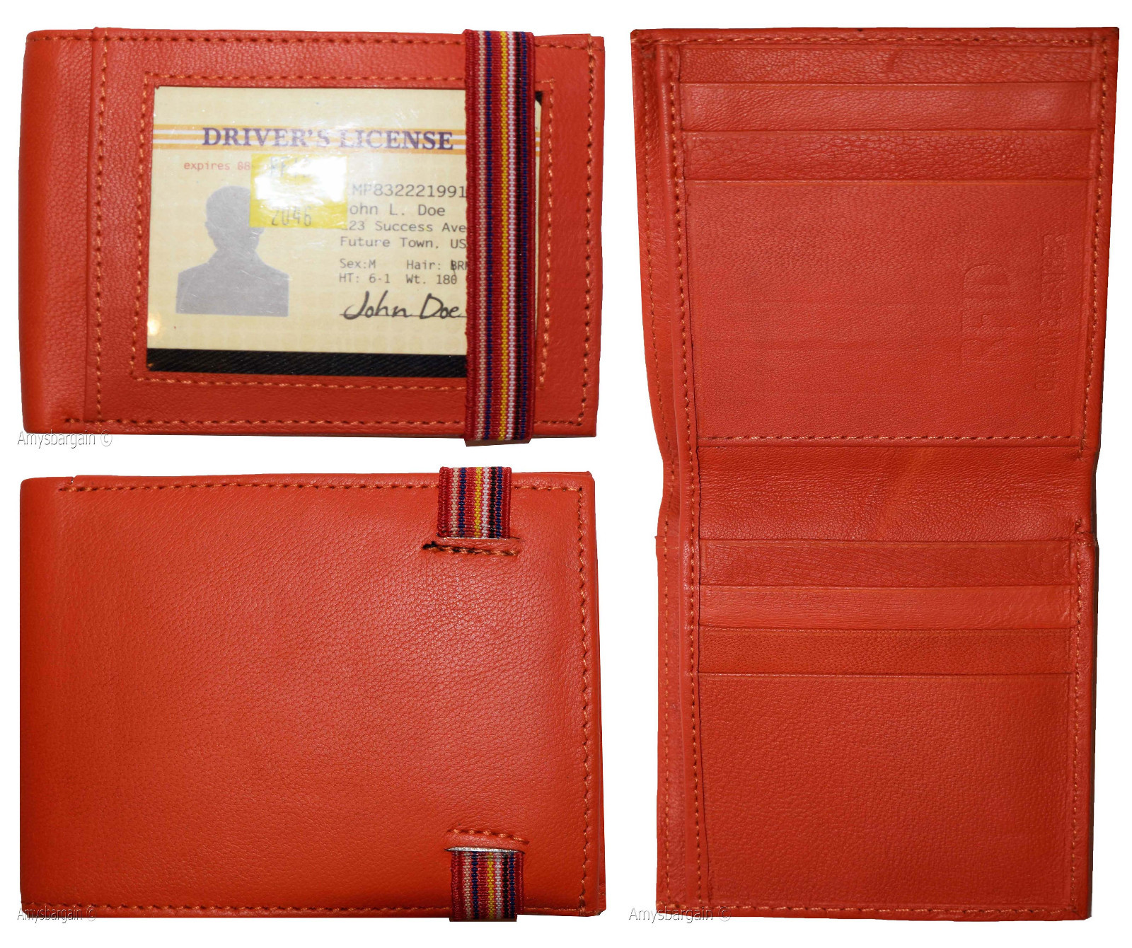 RFID Men's wallet, Genuine leather wallet, Bi-fold wallet 8 credit card Photo ID - Image 14
