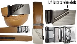 leather belt dress casual belt new lock qick buckle automatic up to 43" - Image 14