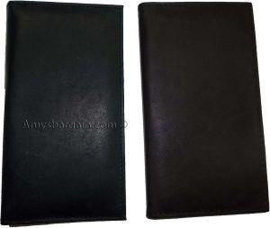 Woman/Man's Leather Checkbook cover 4 bill pockets coin purse 7 card Plus ID BN - Image 4