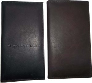 Woman/Man's Leather Checkbook cover 4 bill pockets coin purse 7 card Plus ID BN - Image 7