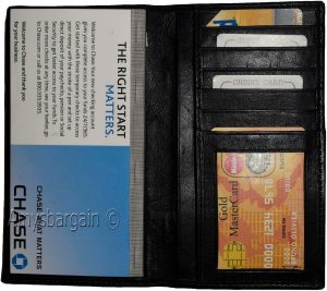 Women/Men's Leather Checkbook Wallet, Black unbranded Bills Check wallet new - Image 7