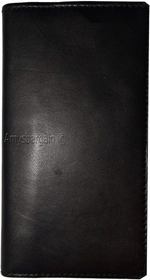 Women/Men's Leather Checkbook Wallet, Black unbranded Bills Check wallet new - Image 9