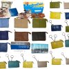 Women's Change Purse Leather mini wallet Card case Zip coin case with key rings