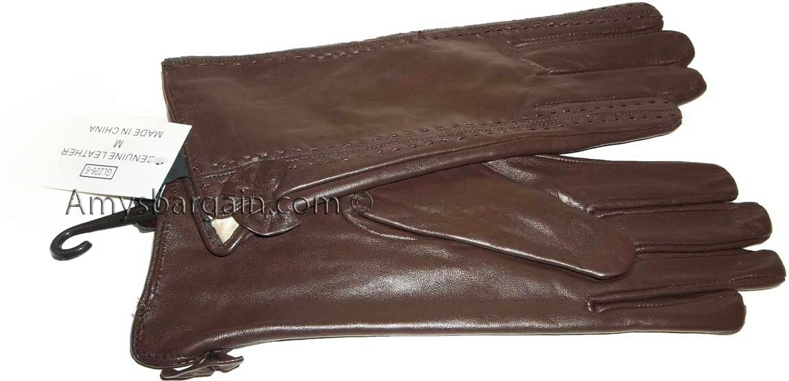 Women's Gloves Genuine Lambskin Leather Sheepskin leather Winter Gloves Br New 2 - Image 3