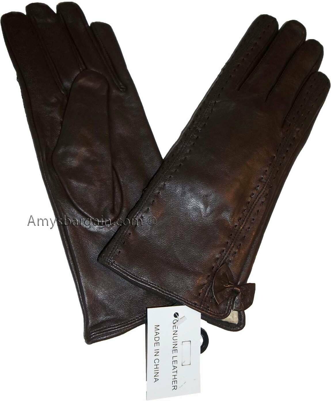 Women's Gloves Genuine Lambskin Leather Sheepskin leather Winter Gloves Br New 2 - Image 5