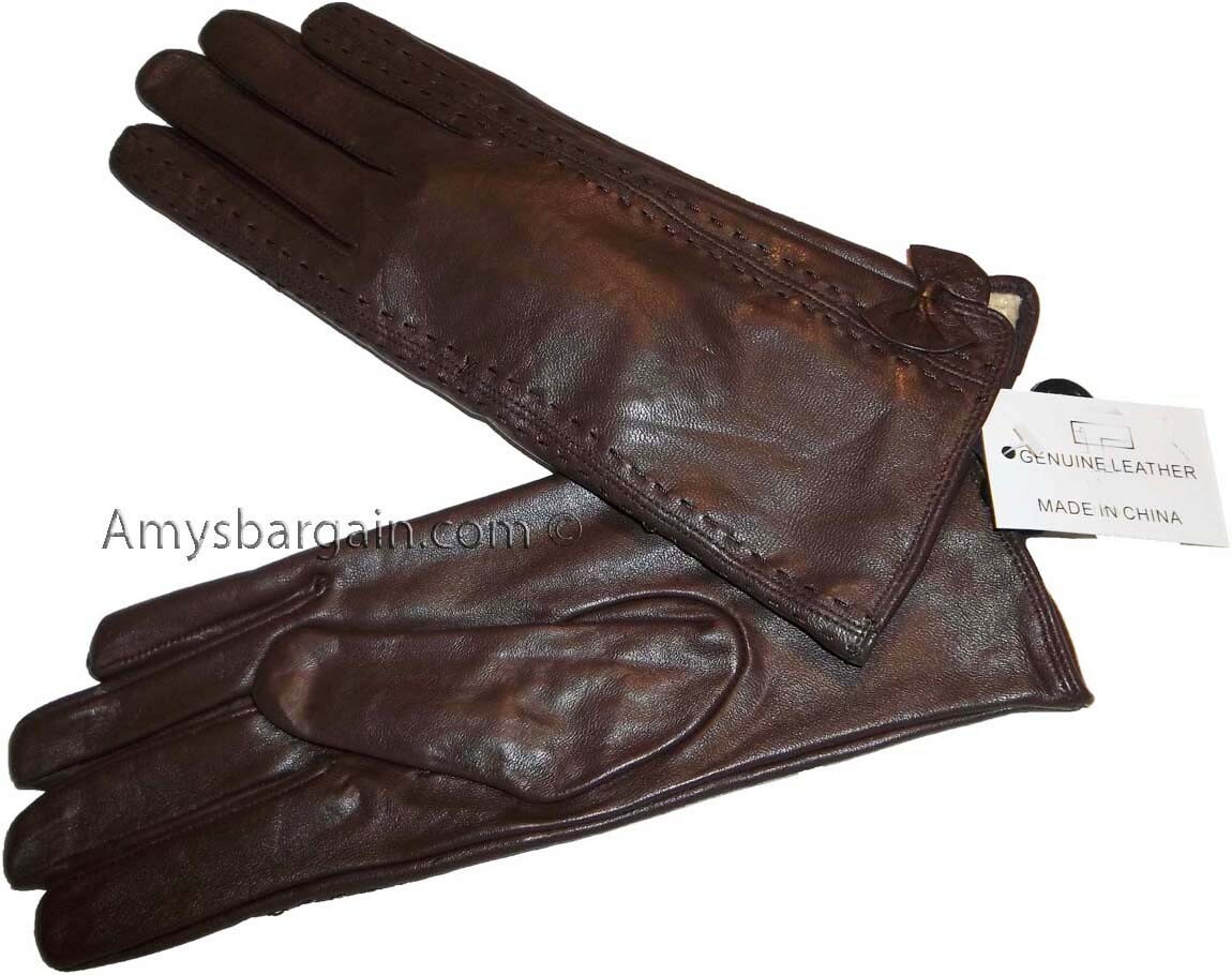 Women's Gloves Genuine Lambskin Leather Sheepskin leather Winter Gloves Br New 2 - Image 6