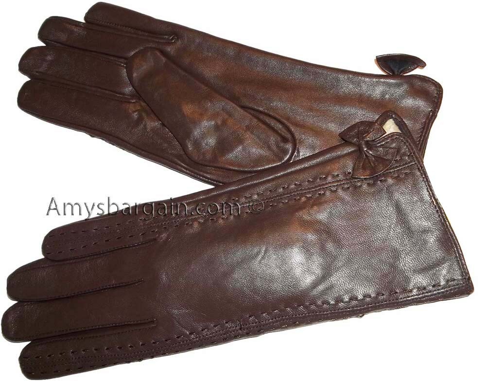 Women's Gloves Genuine Lambskin Leather Sheepskin leather Winter Gloves Br New 2 - Image 7