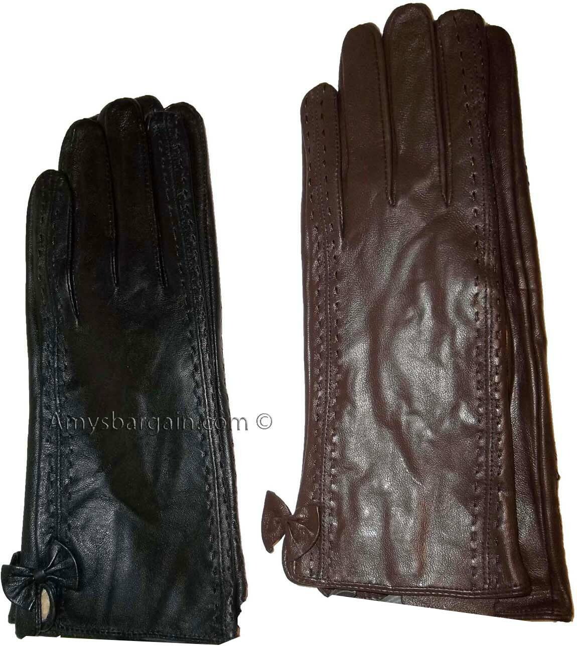 Women's Gloves Genuine Lambskin Leather Sheepskin leather Winter Gloves Br New 2