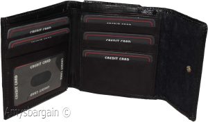 Women’s Ostritch Leather wallet Ladies wallet change purse cards bills ID new - Image 3