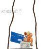 business card case card holder w/ neck string 30 business card clear id window