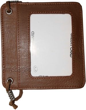 business card case card holder w/ neck string 30 business card clear id window - Image 6