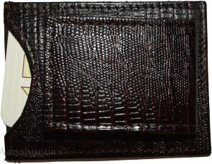 izard skin printed leather money clip credit card/bills holder all bills B New - Image 4
