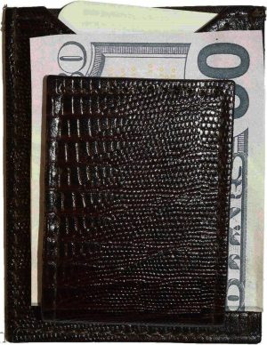 izard skin printed leather money clip credit card/bills holder all bills B New - Image 6