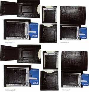 izard skin printed leather money clip credit card/bills holder all bills B New - Image 8