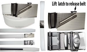 leather belt dress casual belt new lock qick buckle automatic up to 43" - Image 12