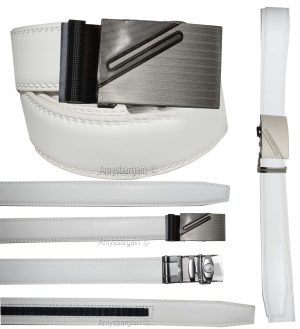 leather belt dress casual belt new lock qick buckle automatic up to 43" - Image 13