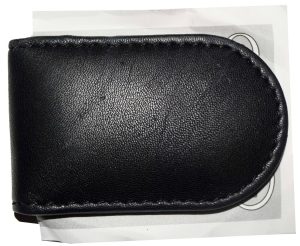leather mini money clip magnetic money clip holds a stock of bills brand new - Image 3