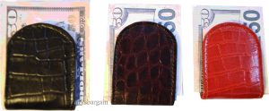lot of 3 new crocodile printed leather unbranded money clip new money clip - Image 13