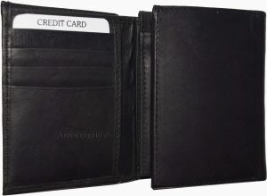 lot of 4 new men's trifold leather wallet 3 id centerpiece black 2 bill slots - Image 11