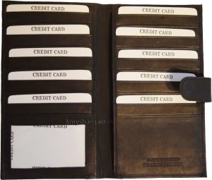lot of 5 leather checkbook cover black credit card id wallet 19 cards brand new - Image 8