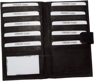 lot of 5 leather checkbook cover black credit card id wallet 19 cards brand new - Image 10