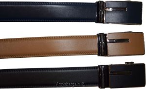 men's belt leather dress belt automatic lock men's casual leather belt up to 50" - Image 11