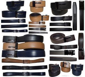 men's belt leather dress belt automatic lock men's casual leather belt up to 50" - Image 13