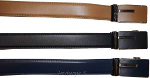 men's belt leather dress belt automatic lock men's casual leather belt up to 50" - Image 5