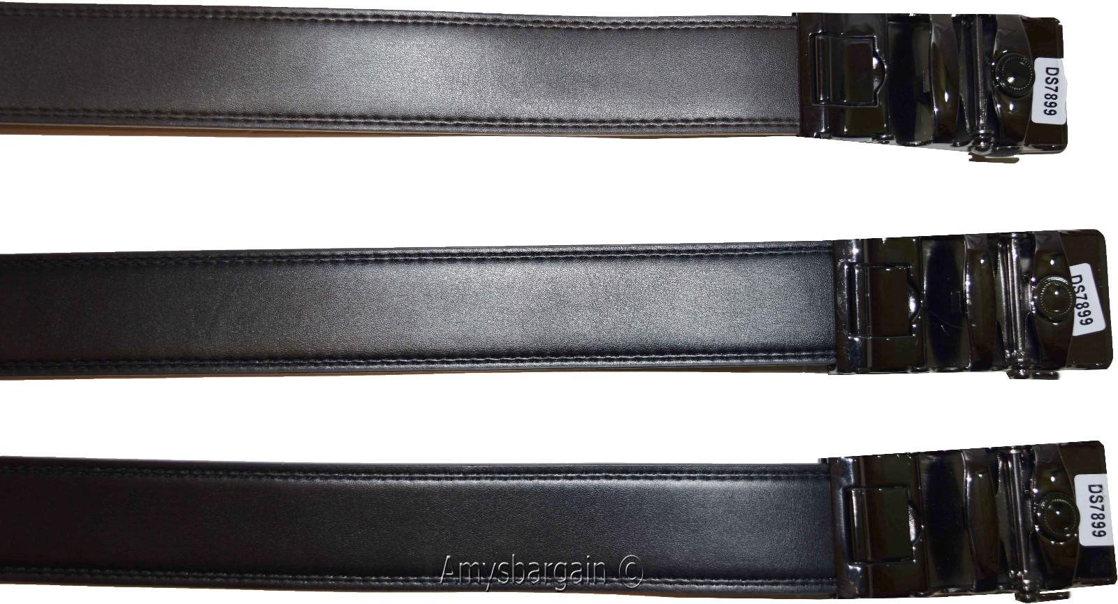 men's belt leather dress belt automatic lock men's casual leather belt up to 50" - Image 6