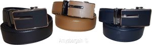 men's belt leather dress belt automatic lock men's casual leather belt up to 50" - Image 7
