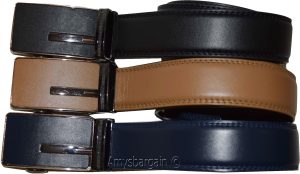 men's belt leather dress belt automatic lock men's casual leather belt up to 50" - Image 10