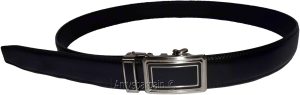 men's leather dress belt automatic lock belt buckle men's quick lock belt 46" - Image 4